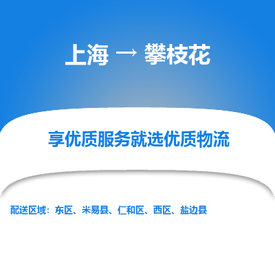 上海到攀枝花物流公司服务-货运公司保证时效「量大价优」