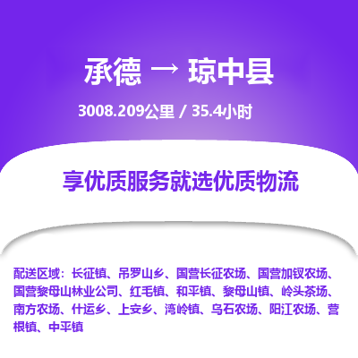 承德到琼中县物流公司|承德到琼中县货运|承德至琼中县专线物流