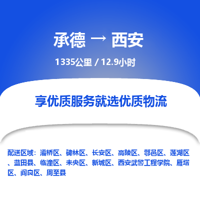承德到西安物流公司|承德到西安货运|承德至西安专线物流